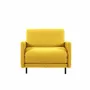 Fauteuils - Fauteuil lit Français 1 Place BOSS 80 LARGE accoudoirs amovibles et réversibles : Coloris - Tissu / JAUNE MOUTARDE - Filo - Yellow - LIKOOLIS