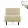 Armchairs - French 1-seater armchair ROLLER 80 SMALL without armrests : Colour - Fabric / BURN - Filo - Marfil - LIKOOLIS