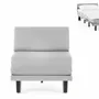 Armchairs - French 1-seater armchair bed ROLLER 80 SMALL without armrests : Colour - Artificial-leather / LIGHT GREY - COMBI - STONE - LIKOOLIS