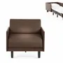 Armchairs - French 1-seater armchair bed ROLLER 70 MEDIUM with removable armrests: Colour - LEATHER - Taupe brown 0813 - LIKOOLIS