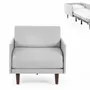 Armchairs - French 1-seater armchair bed PACHA 80 MEDIUM removable armrests : Colour - Artificial leather / LIGHT GREY - COMBI - STONE - LIKOOLIS