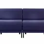 Armchairs - Design BOSS DUO 140 SMALL 2-seater French sofa bed without armrests : Colour - LEATHER - Grey 0819 - LIKOOLIS