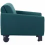 Fauteuils - Fauteuil lit Français 1 Place ROLLER 80 LARGE accoudoirs amovibles : Coloris - Tissu / VERT AQUAMA - Filo - Vert - LIKOOLIS