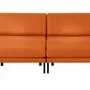 Armchairs - Design BOSS DUO 140 SMALL 2-seater French sofa bed without armrests : Colour - LEATHER - Orange 0837 - LIKOOLIS