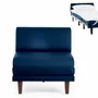 Armchairs - French 1-seater armchair bed PACHA 70 SMALL without armrests: Colour - Artificial leather / NAVY - Combi - DARK BLUE - LIKOOLIS