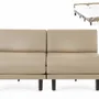 Fauteuils - Canapé lit Français 2/3 Places ROLLER DUO 160 SMALL sans accoudoirs : Coloris - CUIR - Beige Mastic 0809 - LIKOOLIS