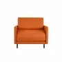 Armchairs - French 1-seater armchair bed BOSS 70 LARGE removable armrests: Colour - LEATHER - Orange 0837 - LIKOOLIS