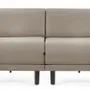 Armchairs - French sofa bed 2/3 places ROLLER DUO 160 LARGE removable armrests : Colour - LEATHER - White 010 - LIKOOLIS