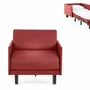 Fauteuils - Fauteuil lit Français 1 Place ROLLER 70 MEDIUM accoudoirs amovibles : Coloris - Tissu / ROUGE - FIlo - Red - LIKOOLIS