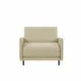Armchairs - BOSS 80 LARGE 1-seater French armchair bed with removable and reversible armrests: Colours - Fabric / SHELL - Filo - Marfil - LIKOOLIS