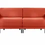 Fauteuils - Canapé lit Français 2 places BOSS DUO 140 MEDIUM accoudoirs amovibles : Coloris - CUIR - Rouge 0841 - LIKOOLIS