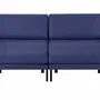Armchairs - French 2/3 seater sofa bed BOSS DUO 160 LARGE removable armrests: Colour - Artificial-leather / NAVY - Combi - DARK BLUE - LIKOOLIS