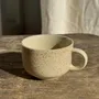 Tasses et mugs - Lot de 4 tasses à café vintage en grès beige moucheté brillante - OFFICE OBJETS