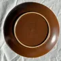 Everyday plates - Set of 6 vintage brown stoneware dessert plates D21 - OFFICE OBJETS