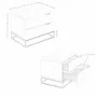 Night tables - Bedside table black steel legs - ANGEL CERDÁ