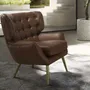 Fauteuils - Fauteuil Chester cuir marron foncé - ANGEL CERDÁ