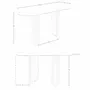 Console table - Oval half-round console table in porcelain marble and bronze-coloured - ANGEL CERDÁ