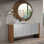 Mirrors - Round walnut wall mirror - ANGEL CERDÁ