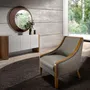 Mirrors - Round walnut wall mirror - ANGEL CERDÁ