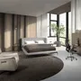 Fauteuils - Fauteuil pivotant en cuir gris - ANGEL CERDÁ