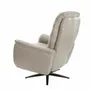 Fauteuils - Fauteuil pivotant en cuir gris - ANGEL CERDÁ