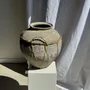 Objets de décoration - Très grand pot en terre cuite gris clair à anses et croisillons - OFFICE OBJETS