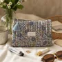 Bags and totes - Quilted sustainable sari zipper pouch - I WAS A SARI