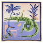 Foulards et écharpes - Crocodile go to sleep Silk Scarf | 90x90 cm - ELCIELA