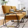 Lounge chairs for hospitalities & contracts - Apollo Armchair in Iron Lacquered Structure and Boucle Fabric - DUISTT