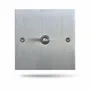 Objets de décoration - Initial - Inox brossé 1 Bouton manette poussoir 80x80 vertical - 6IXTES
