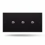 Decorative objects - Black painted stainless steel | 160x80 horizontal | 3 round buttons - 6IXTES