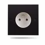 Decorative objects - Initial - Black painted stainless steel white power outlet 80X80 - 6IXTES