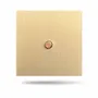 Decorative objects - Allure brushed light gold aluminum 1 push button 80x80 Single post - 6IXTES