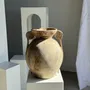 Objets de décoration - Grand vase crème à double anses spirale style antique en terre cuite - OFFICE OBJETS