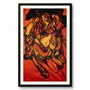 Pièces uniques - Flames Toile en soie | 60x73 cm - ELCIELA