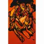 Pièces uniques - Flames Toile en soie | 60x73 cm - ELCIELA