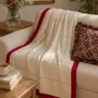 Homewear - Handcrafted cotton sofa throw from pre-loved saris - I WAS A SARI