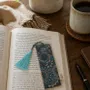 Homewear - Small artisan-made sari bookmark with tassel - I WAS A SARI