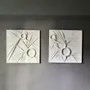 Other wall decoration - Pure Echoes: Set of 2 Handmade Textured Relief Paintings - SARMAL DESIGN