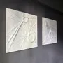 Other wall decoration - Pure Echoes: Set of 2 Handmade Textured Relief Paintings - SARMAL DESIGN