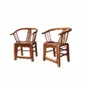 Chairs - Unique pair of old Chinese horseshoe chairs - PAGODA INTERNATIONAL