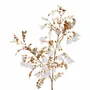 Décorations florales - METALL.FLOWER/LEAF STEM WH/GLD 112CM - GOODWILL M&G