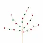 Décorations florales - MET.JINGLE BELLS STEM RD/GRN/GLD 63CM - GOODWILL M&G