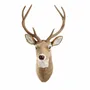 Other Christmas decorations - FURRY DEER HEAD WALL DISPLAY BRWN/GRY/WH 42CM - GOODWILL M&G