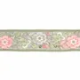 Autres décorations de Noël - DUP.EMBR.FLORAL TRIM RIBBON GRN 3,8CM/5Y - GOODWILL M&G