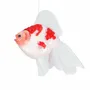 Autres décorations de Noël - FABR.SEQ.DISPLAY GOLDFISH ORN RD/OR/WH 32CM - GOODWILL M&G