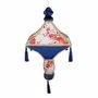 Other Christmas decorations - FABR.LANTERN W/TASSELS ORN BLU/RD/WH 55CM - GOODWILL M&G