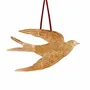 Autres décorations de Noël - MET.JEWEL SWALLOW BIRD ORN GLD 28CM - GOODWILL M&G