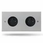 Decorative objects - Trinity Brushed Nickel 2 black sockets 160x80 - 6IXTES