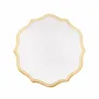 Everyday plates - Timeless Elegance Stain Resistant Placemat in White/ Gold Embroidery - TIME FOR TEA